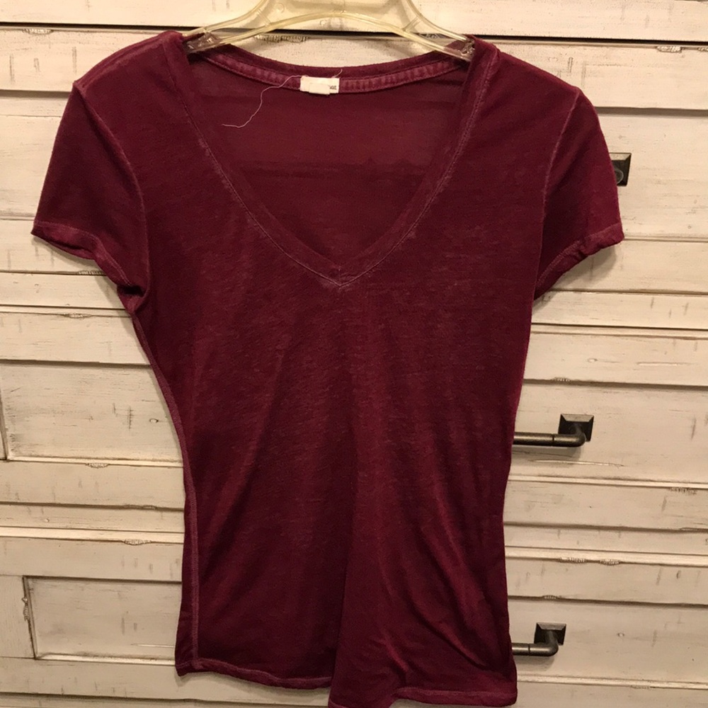 Maroon V neck